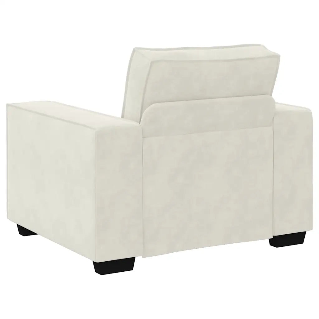 Divano Sedia Crema 100x78x84 cm Velluto 4105008