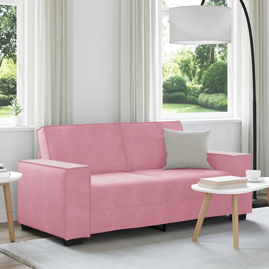 Divano a 2 Posti Rosa 180x78x84 cm in Velluto 4105023