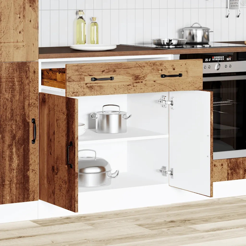 Base da Cucina-Mobile Base da Cucina Kalmar Legno Vecchio in Legno Multistrato 741858