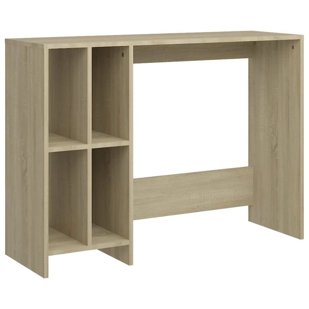 Scrivania tavolo postazione di lavoro mobile per computer studio per computer portatile rovere Sonoma legno ingegnerizzato marrone 02_0023758