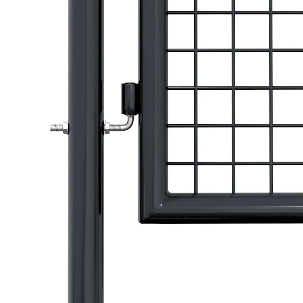 Cancello da Giardino in Rete di Acciaio Zincato 100x150 cm Grigio 145773