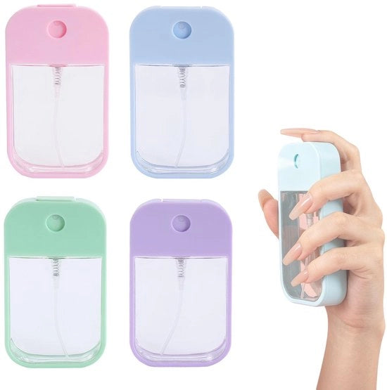 Set di 4 piccole bombole spray soffiate - 45 ml per alcol e profumi