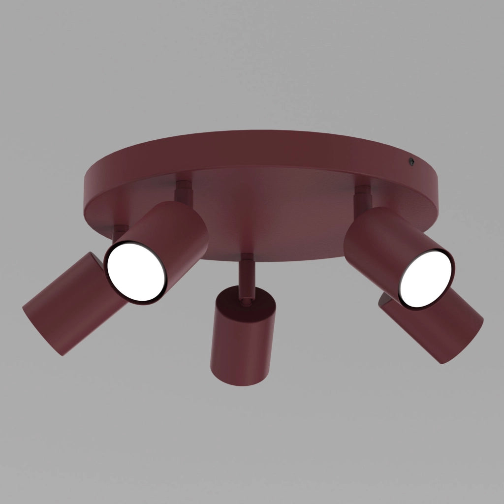 Lampada da soffitto Fun 5xGU10 bordo acciaio