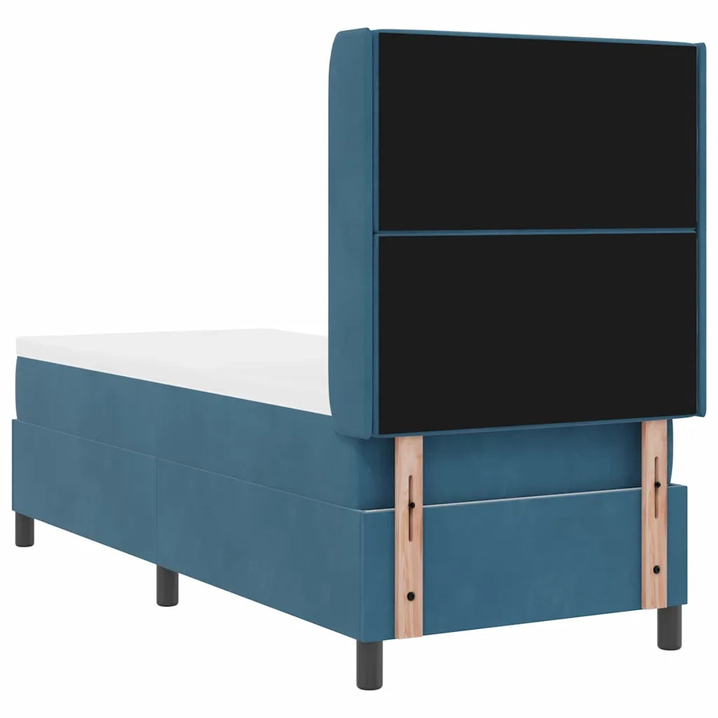 Letto a molle con materasso con led Blu 80 x 200 cm Velluto 3343788