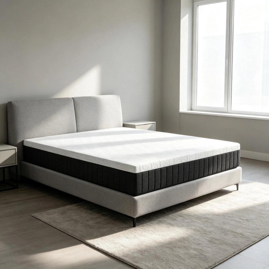 Materassi 140 x 190 cm, materassi per 2 persone, in memory foam sagomato, spessore 25 cm (solo con 1 materasso)