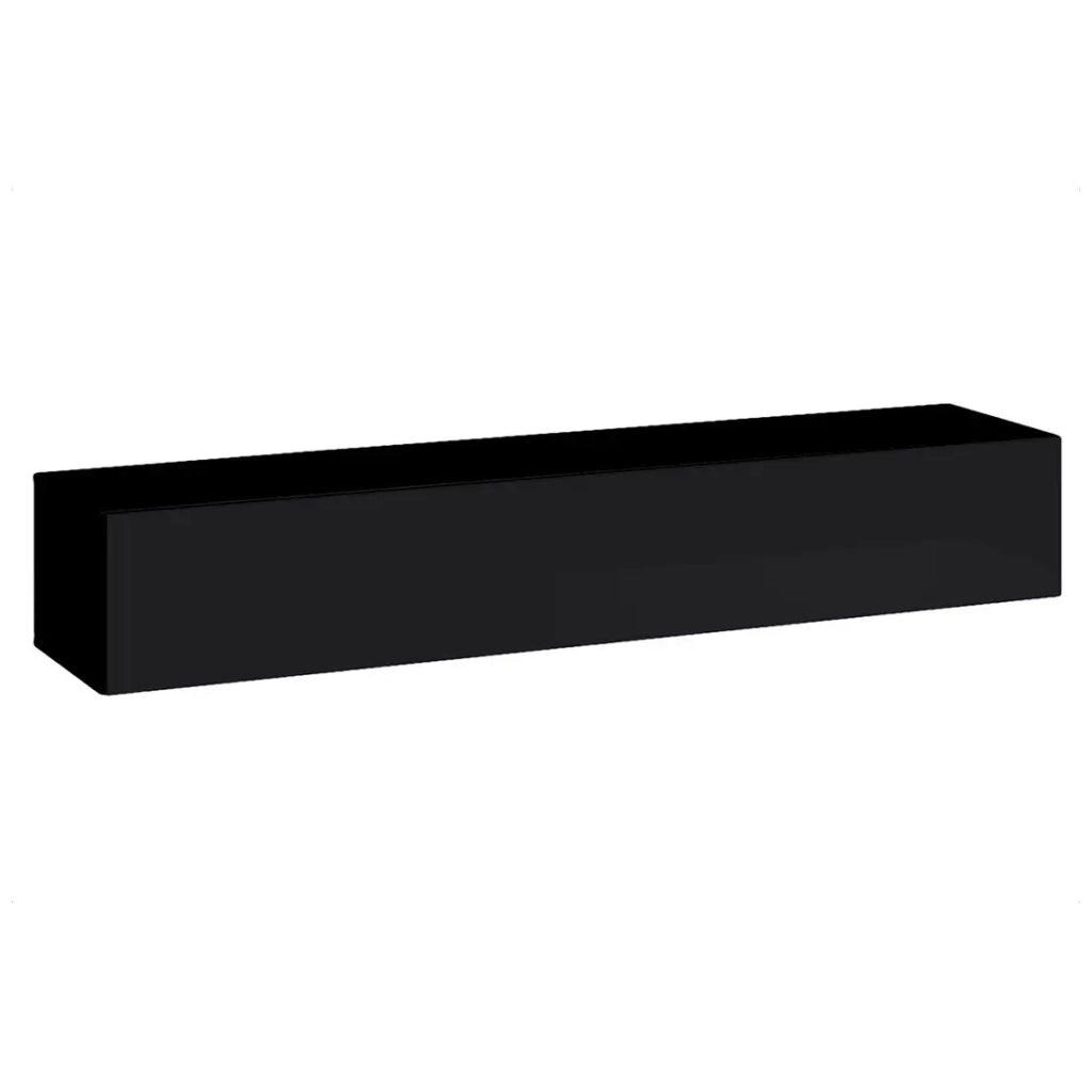 Set di mobili da salotto design SWITCH V, quercia/nero, finiture in quercia fresata e nero lucido