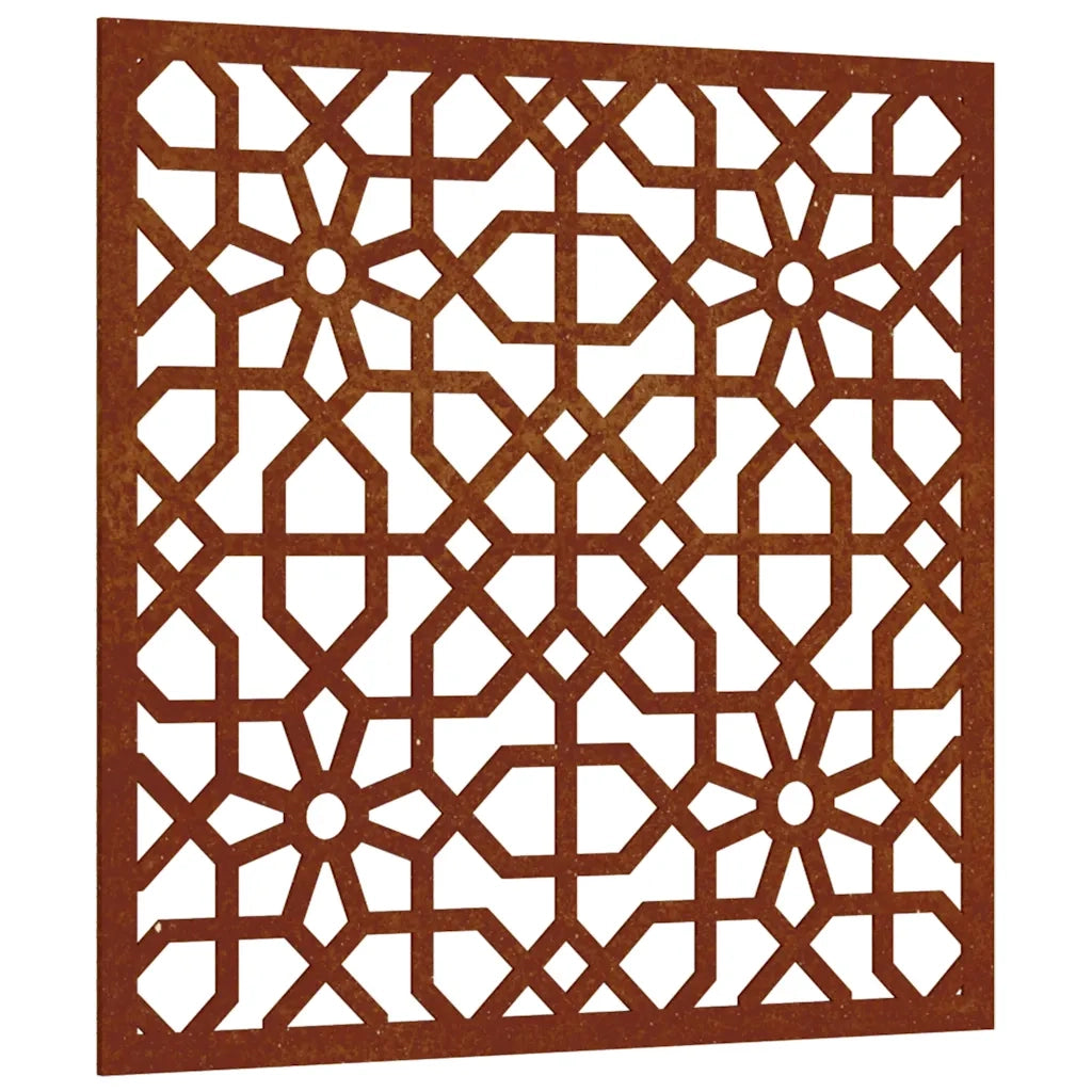 Decorazione Muro da Giardino 55x55 cm Moresco Acciaio Corten CFW4210291