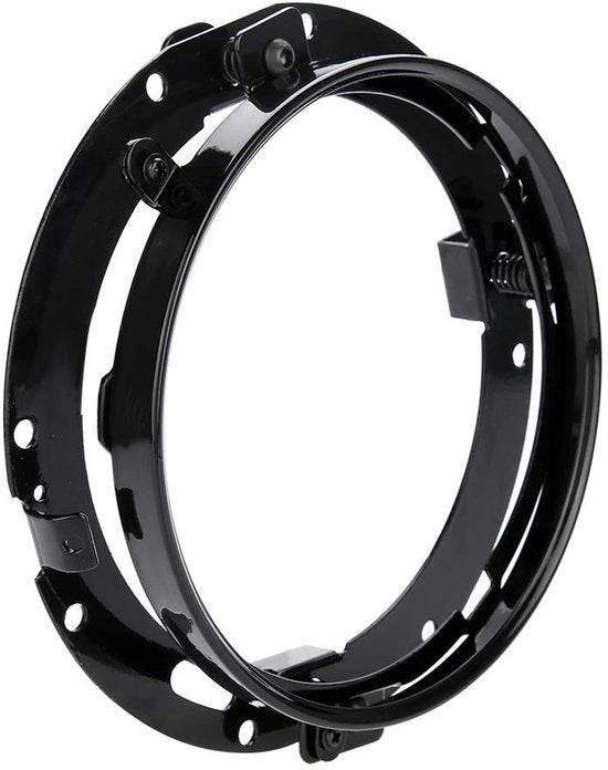 Supporto lampada 7 pollici - Materiale in lega d'alluminio nera - Maniglia di montaggio rotonda - Buona tenuta - Adatto per modelli FLD/Touring - Leggero e duraturo - Supporto lampada per capo.