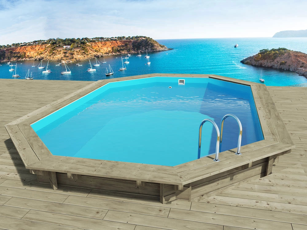Piscina in legno "Miami" - 4,86 x 3,36 x 1,20 m