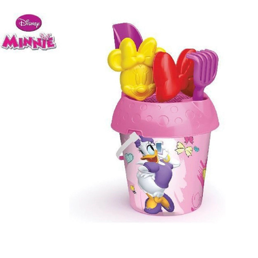 Trade Shop - Secchiello 18cm Minnie Con Formine Accessori Giochi Mare Spiaggia Bambine 744005 -