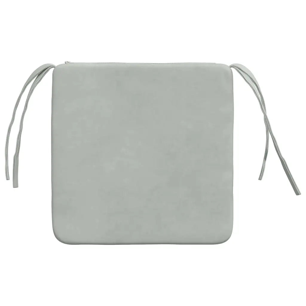Cuscini per Seduta 4 pz | Cuscini per sedie Grigio chiaro 40 x 40 x 3 cm Velluto