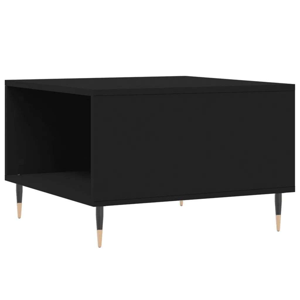 Tavolino da Salotto-Tavolino da soggiorno-Tavolo Nero 55x55x36,5 cm in Legno Multistrato 218223