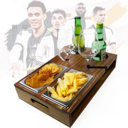 Bar per snack con contenitore per bicchieri - piatti per snack in acciaio inossidabile - personalizzabile