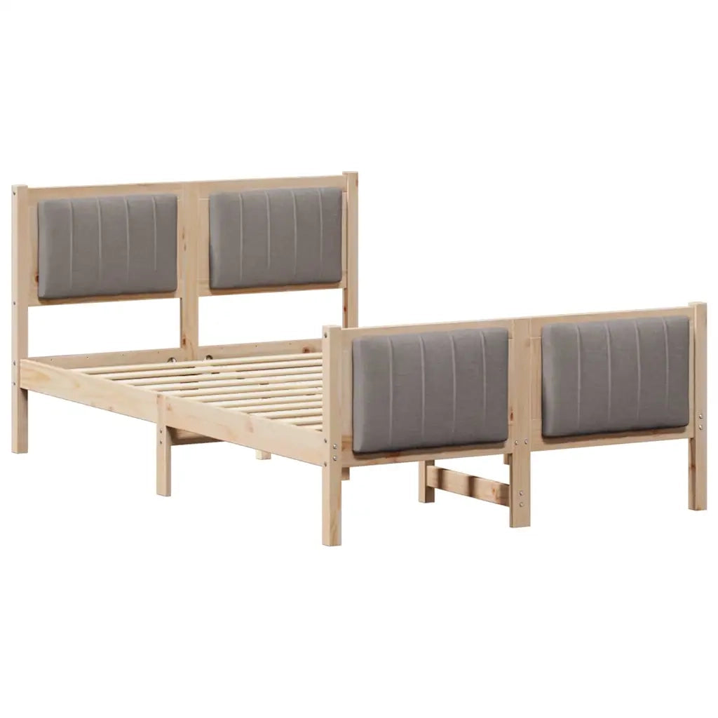 Letto matrimoniale | Letto per adulti | Struttura del Letto con testiera Marrone e taupe 120 x 200 cm