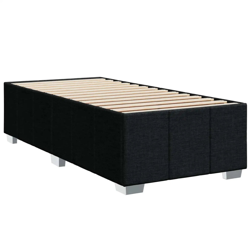 Letto box spring con materasso Nero 100 x 200 cm Tessuto 3454073