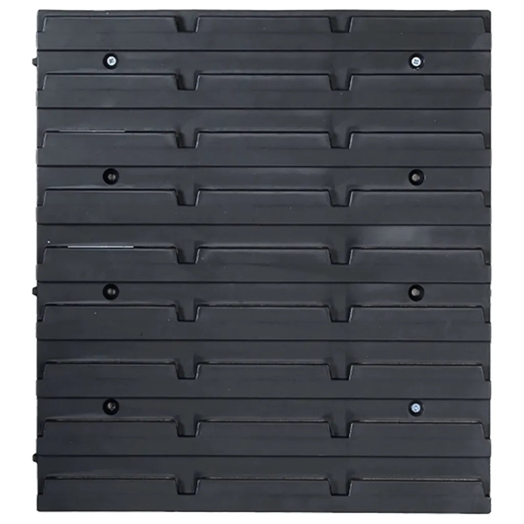 Kit Contenitori 96 pz con Pannelli a Parete Rosso e Nero 150806
