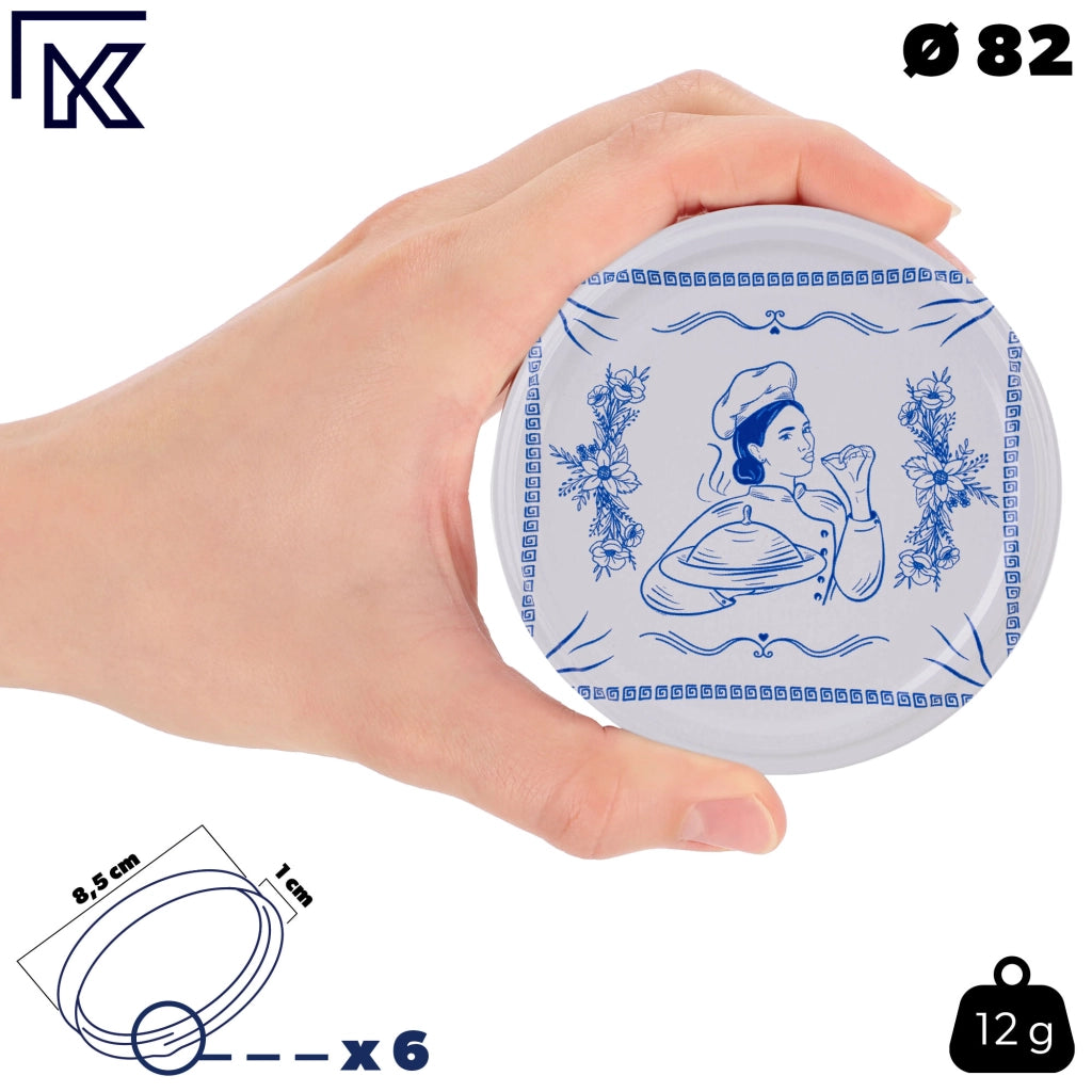 KADAX 50x Jar Caps Fi 82 Tappi per Barattoli Coperchi Conserva