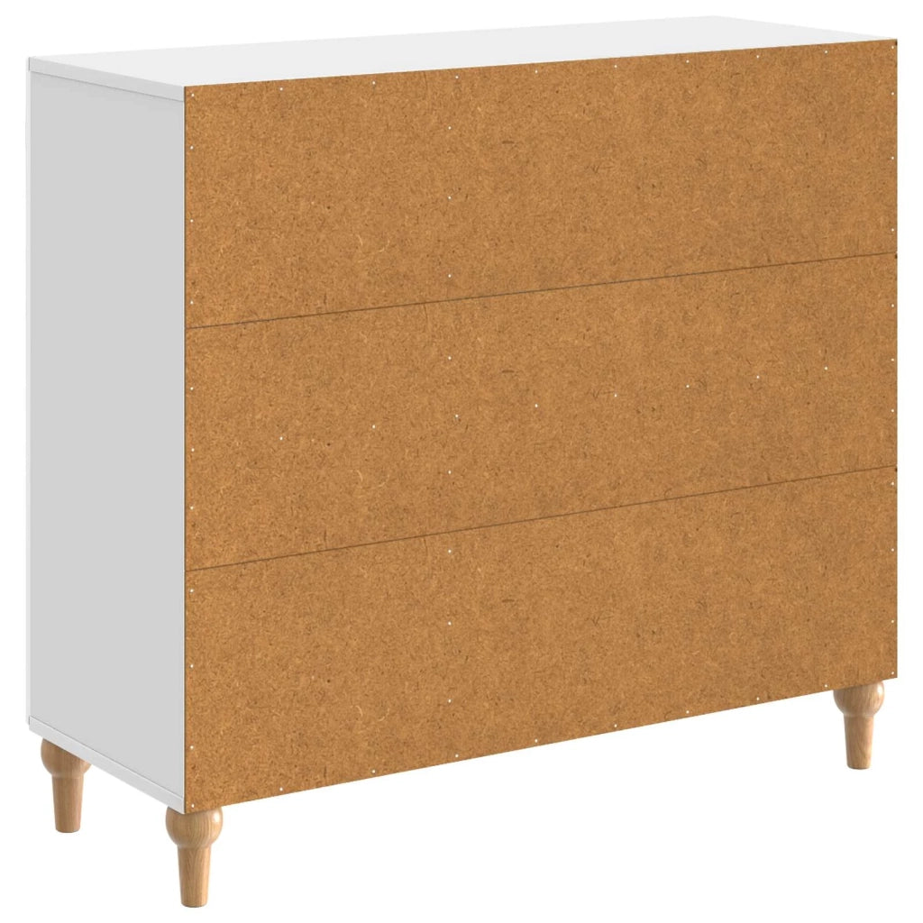 Credenza Bianco Lucido 89 x 34,5 x 80 cm Legno ingegnerizzato 894189