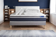 Pacchetto letto completo - Materasso 140x190cm + Box spring con doghe (in kit) + 2 cuscini + Piumino - Actiflex Confort