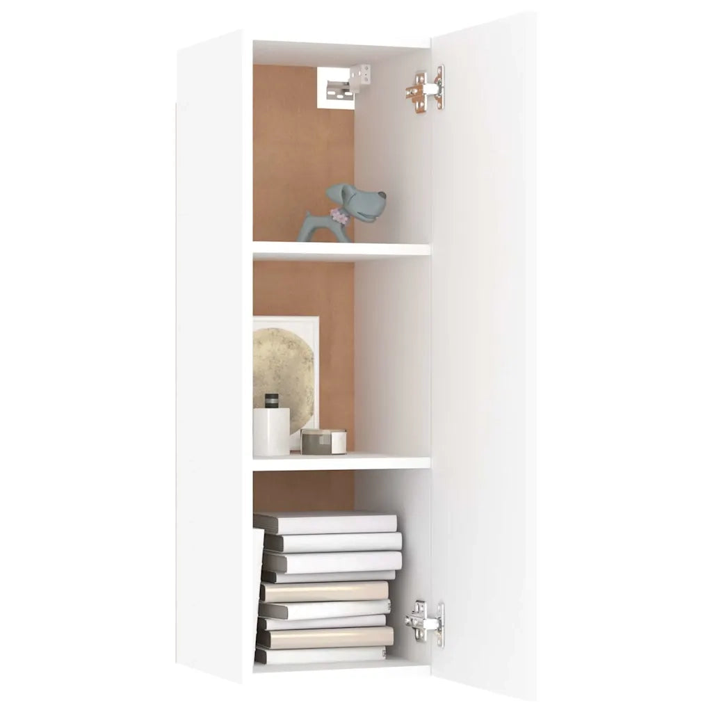 Set Mobili Porta TV 4 pz | Armadietto TV | Mobile Porta TV Bianco in Legno Multistrato