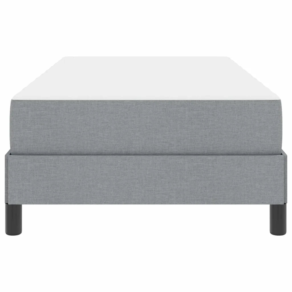 Letto a molle con materasso Grigio chiaro 90 x 200 cm Tessuto