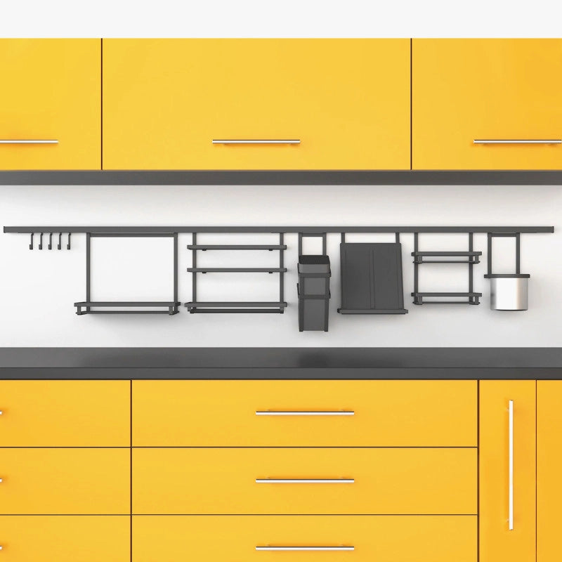 Lotto di 2 Kit Alzatina triangolari Plasline con accessori di montaggio, 2 aste lunghe 2,35 m, Tecnoplastica, Anodizzato