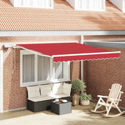 Tenda Retrattile Rosso 300 x 250 cm Tessuto e acciaio 3330142