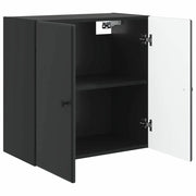 Armadietto a Muro | Mobiletto a muro Nero 59 x 31 x 60 cm Legno ingegnerizzato