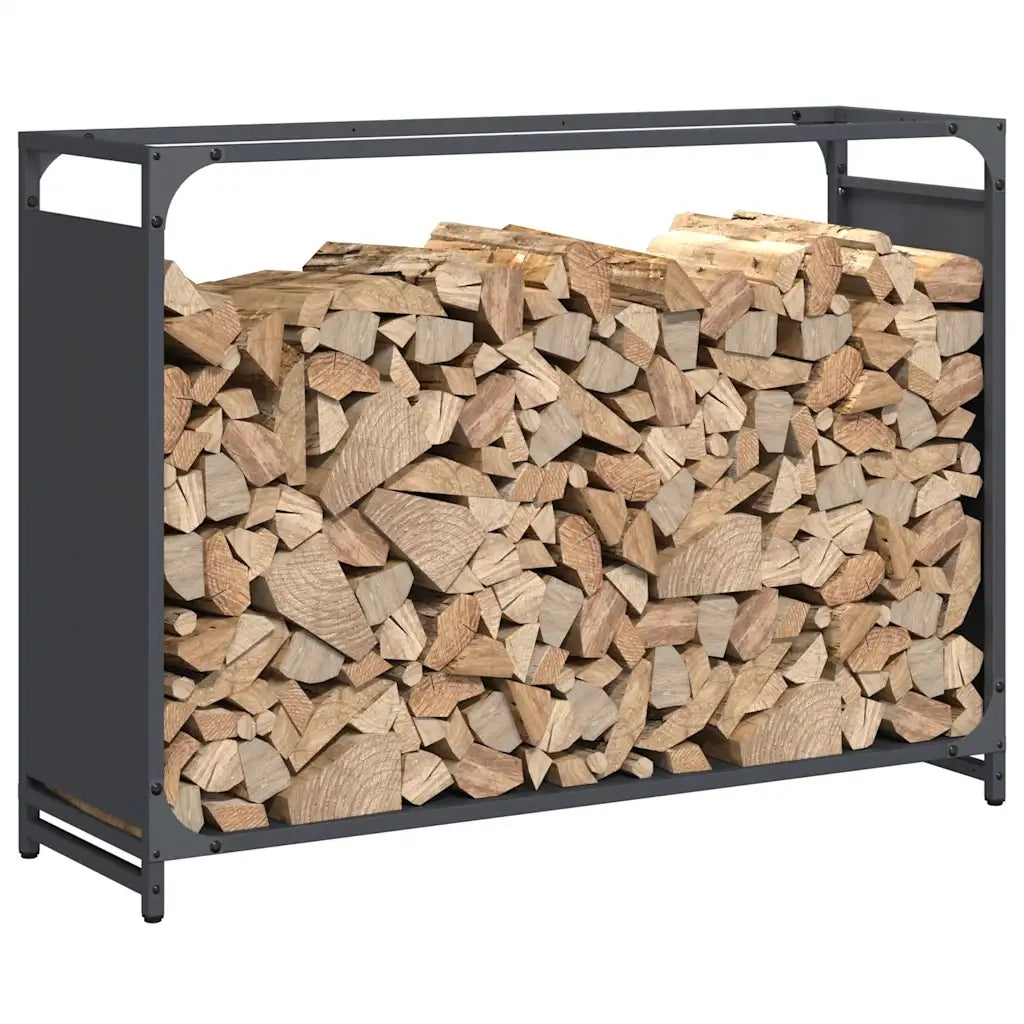 Rastrelliera per Legna da Ardere Antracite 90x28x65 cm 864205
