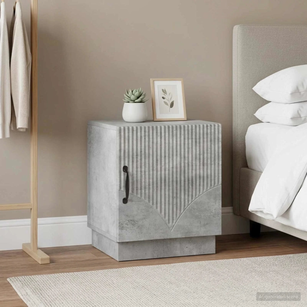 Comodino 2 pcs Grigio Concretè 43 x 34,5 x 47 cm 895262
