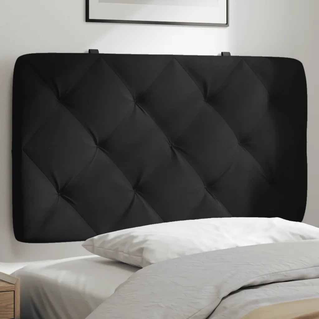 Cuscino Testiera-Cuscino per Testiera Nero 90 cm in Velluto