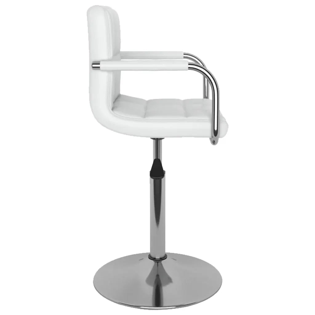 Sedie da Pranzo Girevoli 4 pz Bianche in Similpelle 3087886