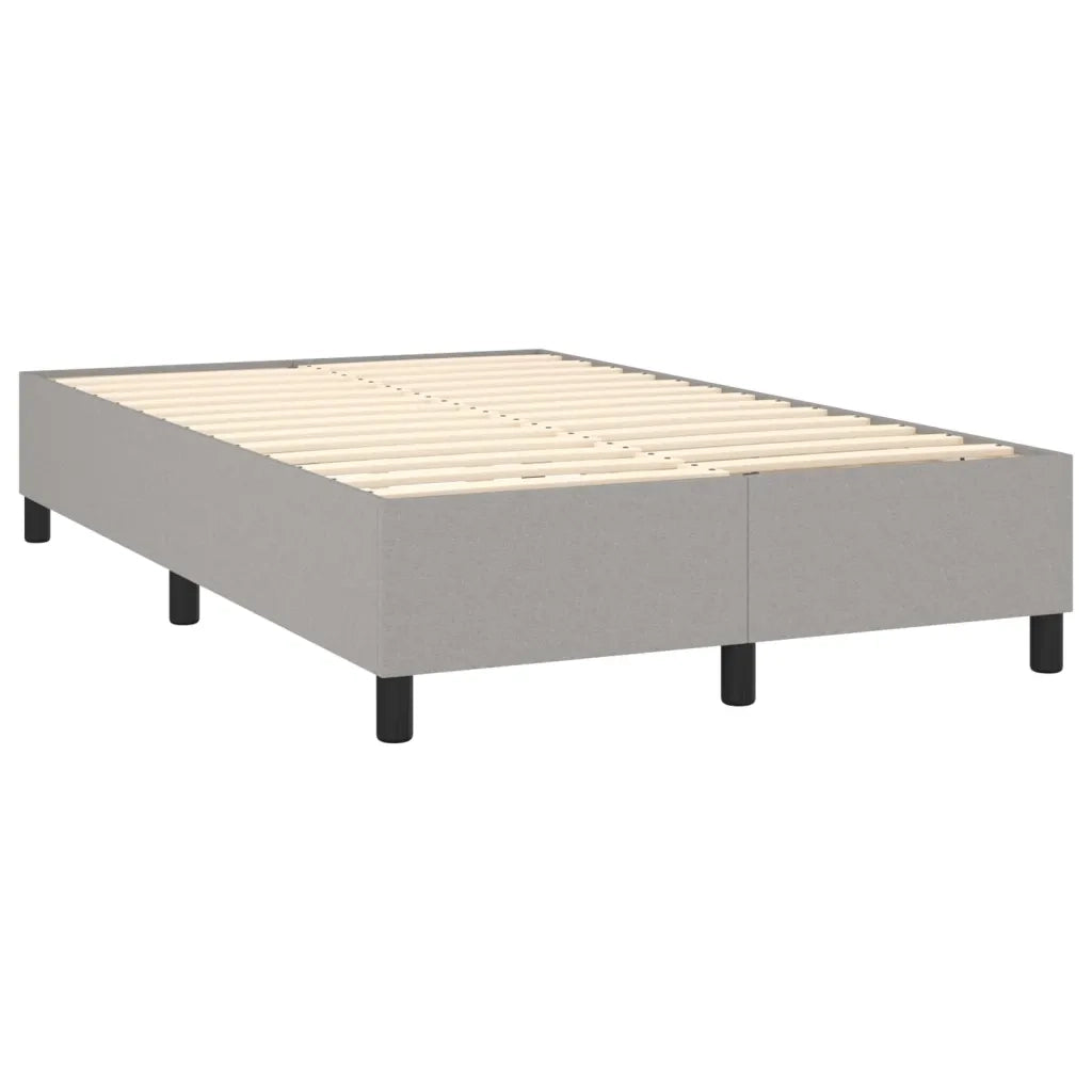 Letto a Molle Materasso e LED Grigio Chiaro 120x200 cm Tessuto 3134941