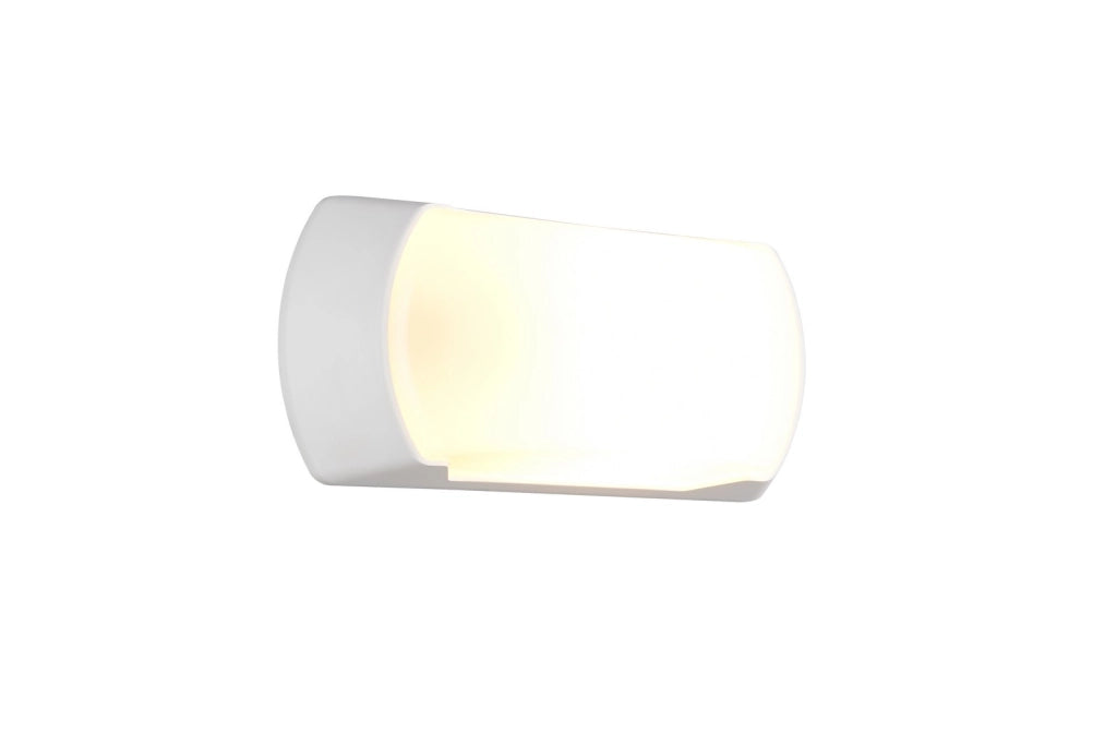 Applique da esterno rotonda CUMANA RL 1xE27 bianca IP65