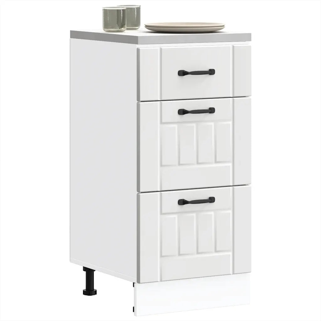 Pensile da cucina | Base da Cucina Lucca Bianco in Legno Multistrato
