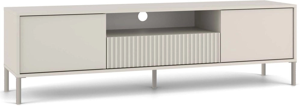 Mobile TV KAMARO 160 cashmere frontale scanalato + classico