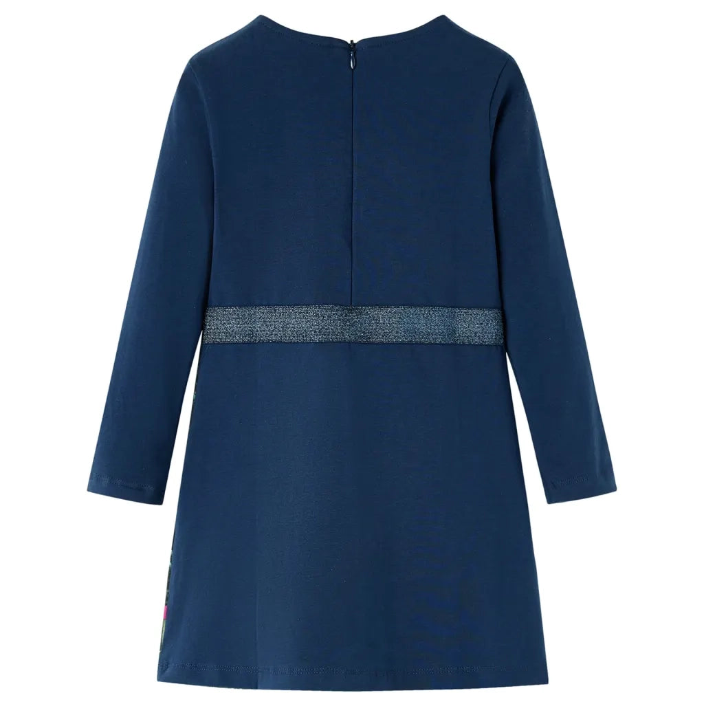 Abito da Bambina a Maniche Lunghe Blu Marino 104 CFW4459305
