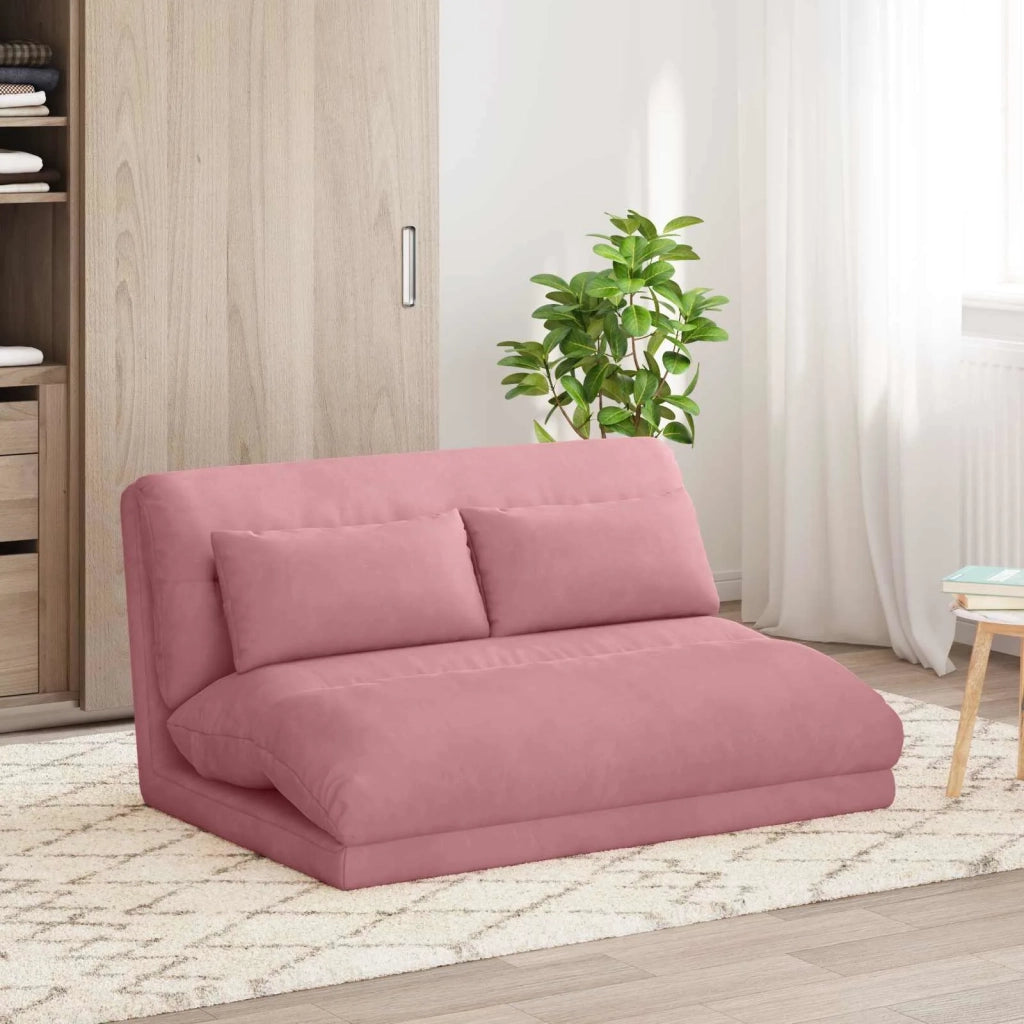 Sedia da Pavimento Rosa 110 x 82 x 55 cm Velluto 42028213