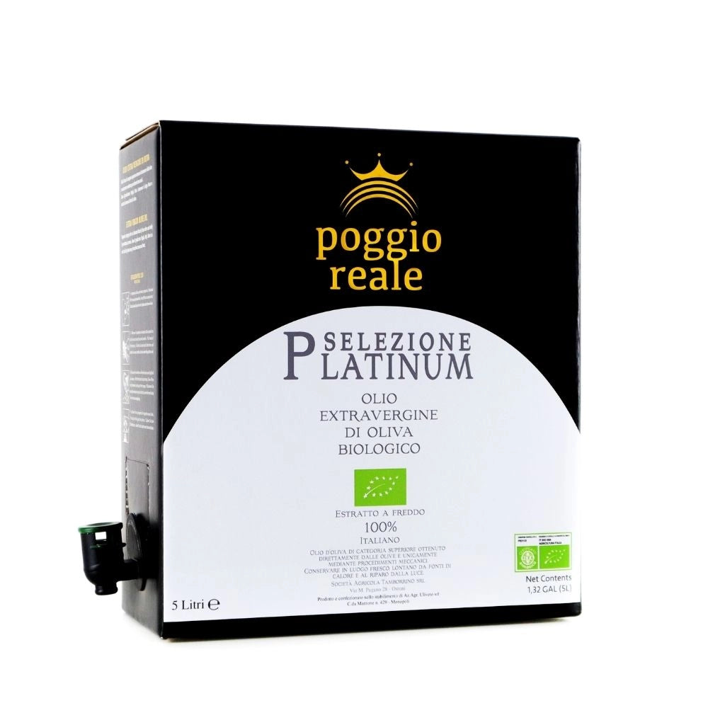 Poggio reale olio extravergine di oliva platinum bag in box litri 5