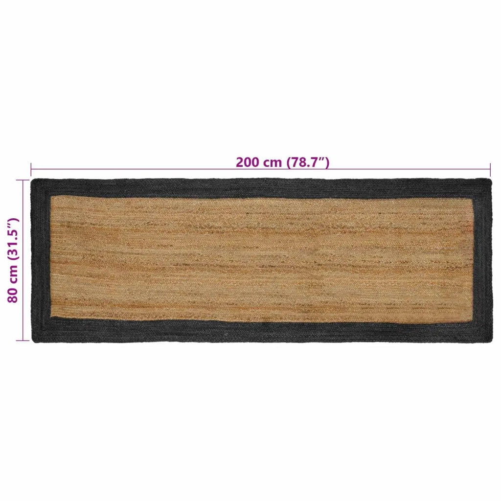 Tappeti per area | Tappeti a zone Grigio Scuro 80 x 200 cm Juta