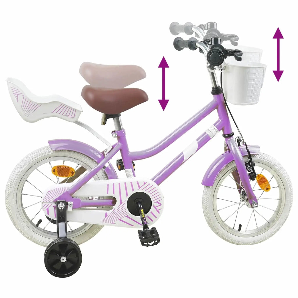 Bicicletta per Bambini 12 Pollici per bambini di 2-4 anni Viola 42009217