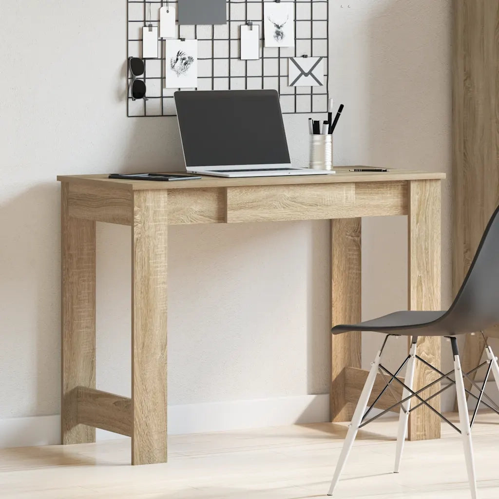 Scrivania | Tavolo da Ufficio Rovere Sonoma 100x45x75 cm in Legno Multistrato