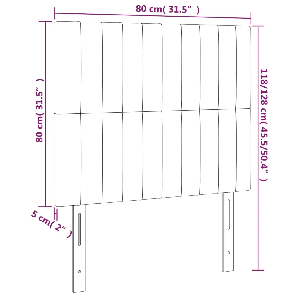 Testiera-Testata Decorativa Grigio Chiaro 80x5x118/128 cm Tessuto 466399