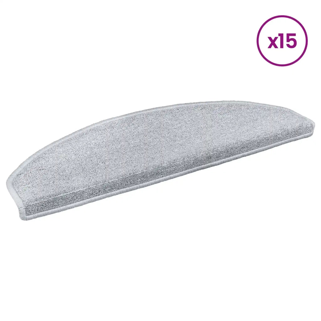 Tappetini per scale autoadesivi 15 pz | Gradini per Scale Grigio Chiaro