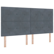 Testiera | Testata LED con strisce LED Grigio 180 cm Velluto