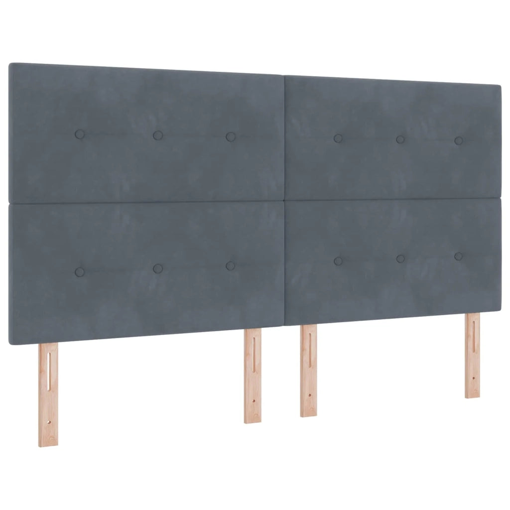 Testiera | Testata LED con strisce LED Grigio 180 cm Velluto