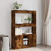 Credenza-Buffet-Armadio da cucina Rovere Fumo 92x33x140 cm in Legno Multistrato