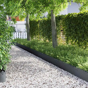 Bordure per prato 10 pcs Antracite 103 x 0,05 x 22 cm Acciaio 874750