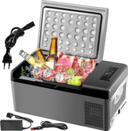 Cassa di Raffreddamento 15L - Cassa di Raffreddamento Elettrica - Mini Frigorifero Portatile - Mini Congelatore Auto Portatile 12/24 Volt - Nero