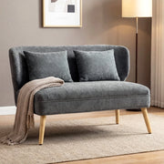 DIVANO 2 POSTI Compatto 117 cm Chenille Grigio